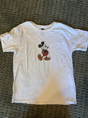 White Mickey Mouse Graphic Tee
